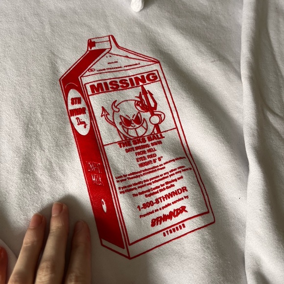 8thwndr White Thick Puffy printed hoodie - Picture 2 of 5